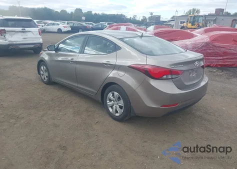 2016 Hyundai Elantra Se from USA, damaged, VIN 5NPDH4AE0GH665568